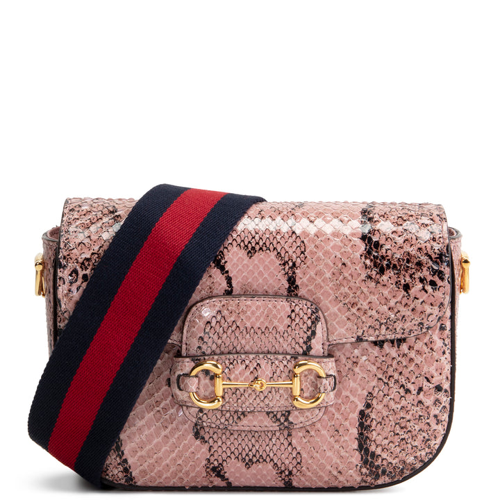 GUCCI Python Horsebit Mini Shoulder Bag