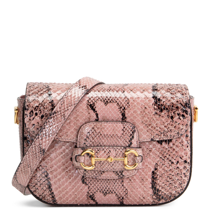 GUCCI Python Horsebit Mini Shoulder Bag