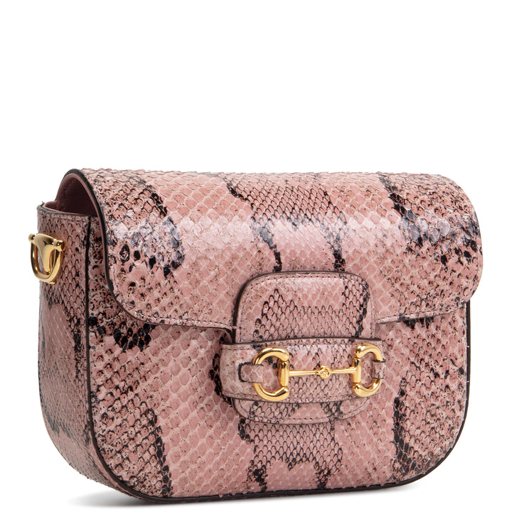 GUCCI Python Horsebit Mini Shoulder Bag