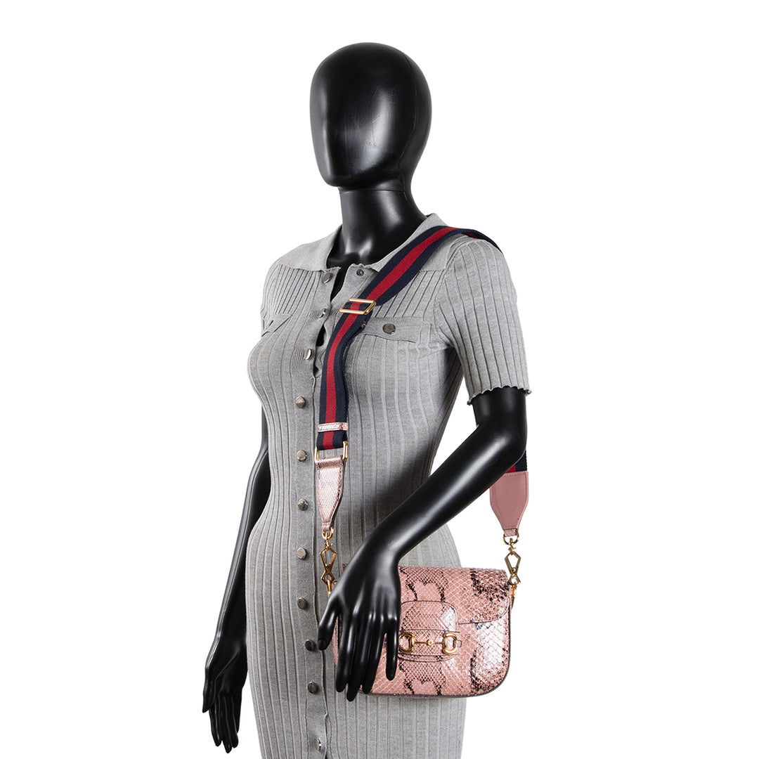GUCCI Python Horsebit Mini Shoulder Bag