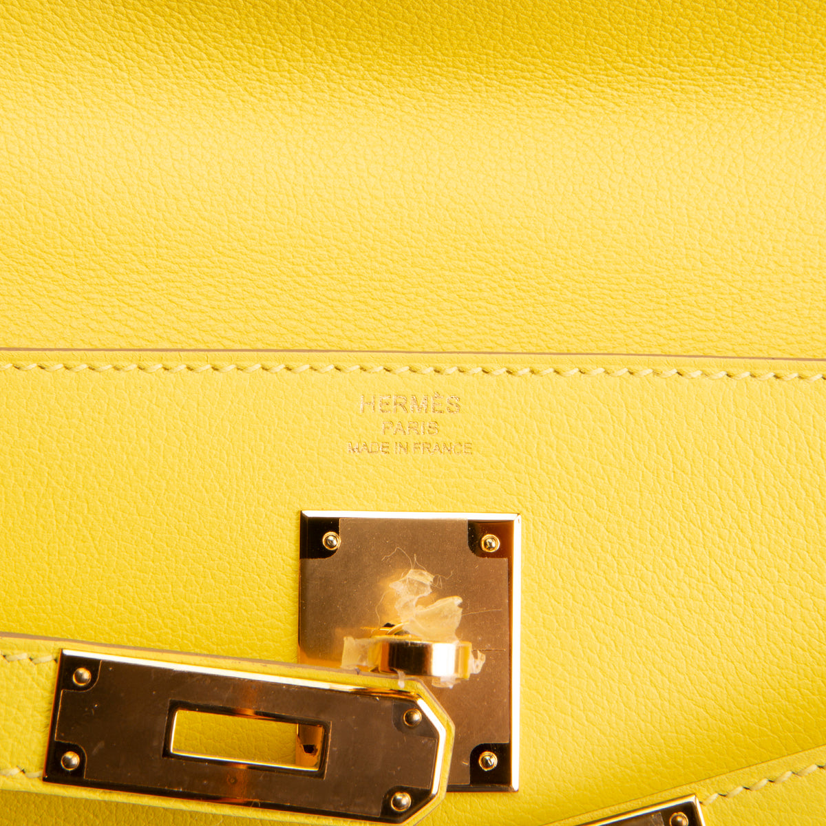 HERMES Kelly II 32 Retourne Evercolor - Lime (w/ Gold Hardware)