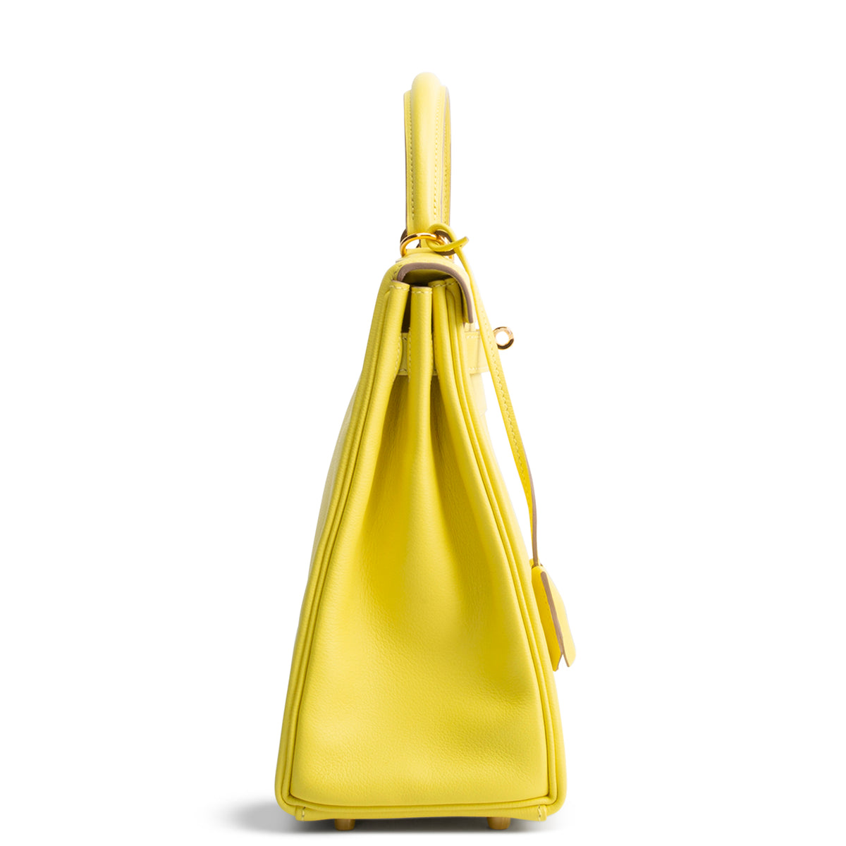 HERMES Kelly II 32 Retourne Evercolor - Lime (w/ Gold Hardware)