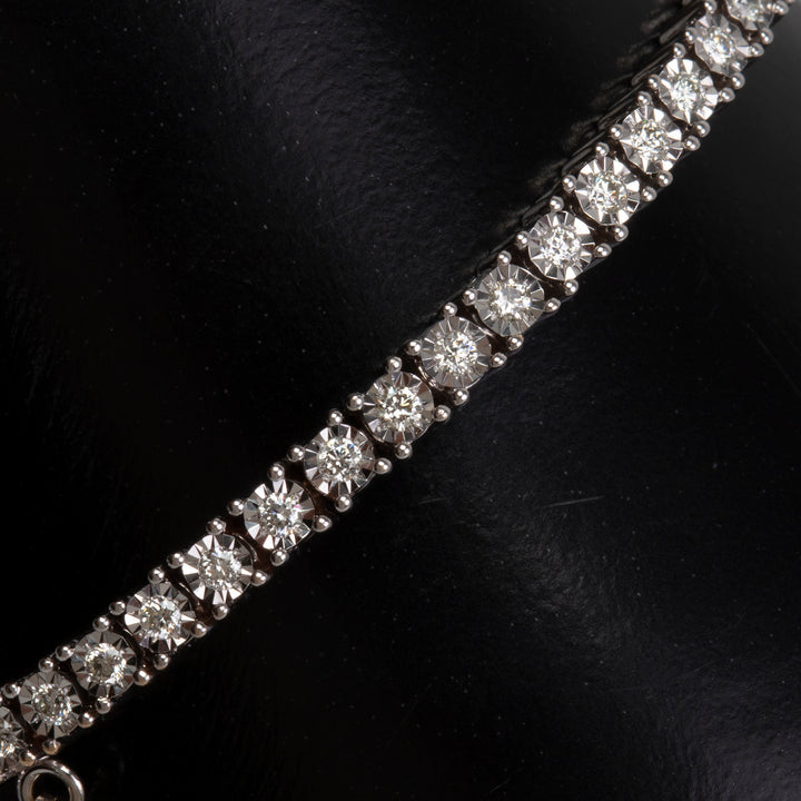 ICEBOX Diamond Charm Tennis Bracelet