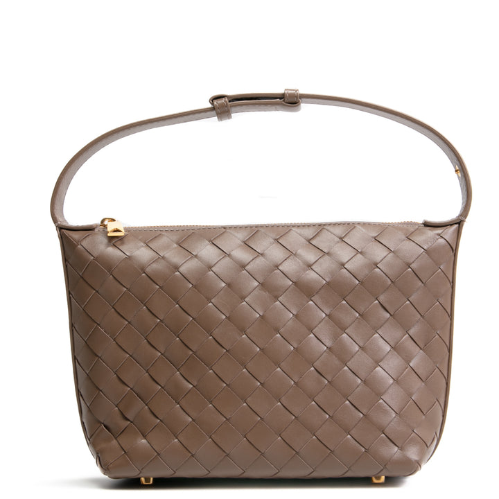 BOTTEGA VENETA Intrecciato Wallace Shoulder Bag - Pinecone