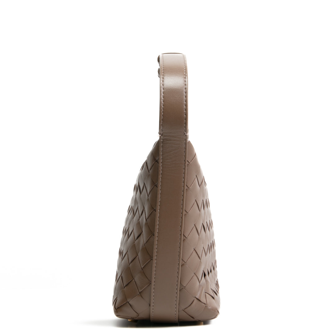 BOTTEGA VENETA Intrecciato Wallace Shoulder Bag - Pinecone