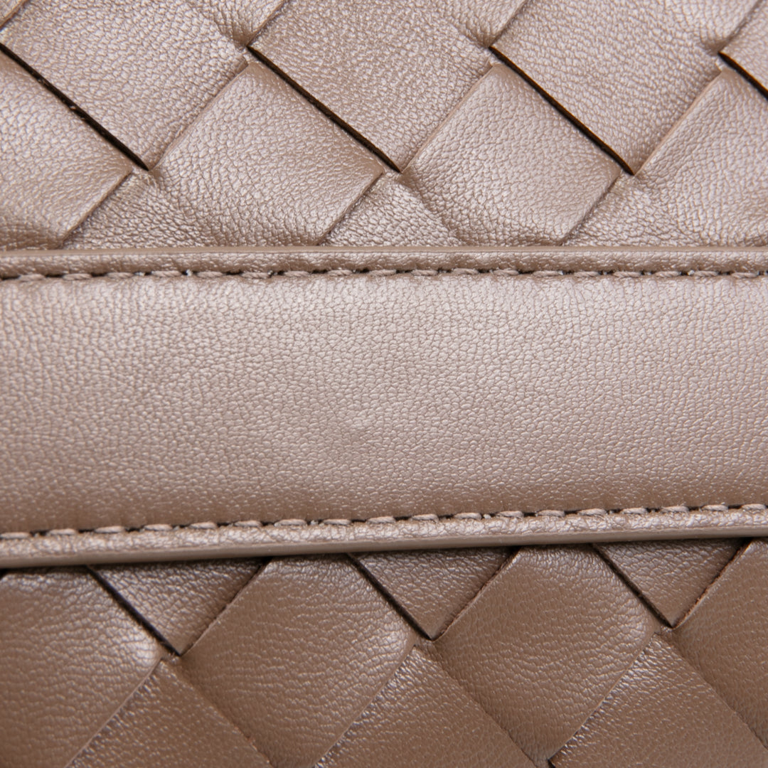 BOTTEGA VENETA Intrecciato Wallace Shoulder Bag - Pinecone