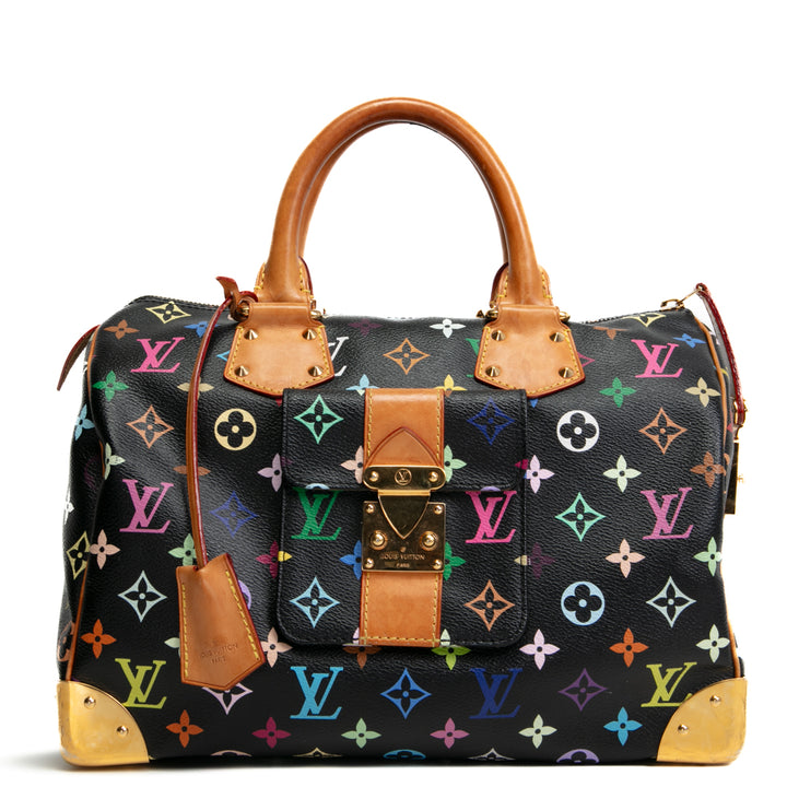 Louis Vuitton x Takashi Murakami Monogramm Multikolore Speedy 30- Schwarz