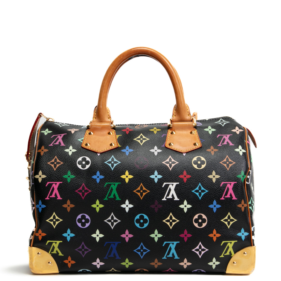 Louis Vuitton x Takashi Murakami Monogramm Multikolore Speedy 30- Schwarz