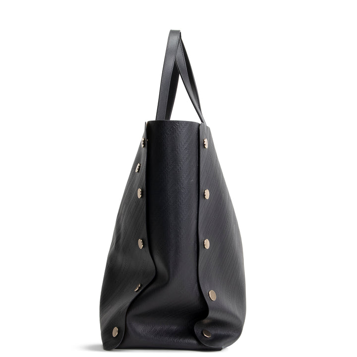 GIVENCHY Logo Embossed Leather Tote w/ pouch - Black