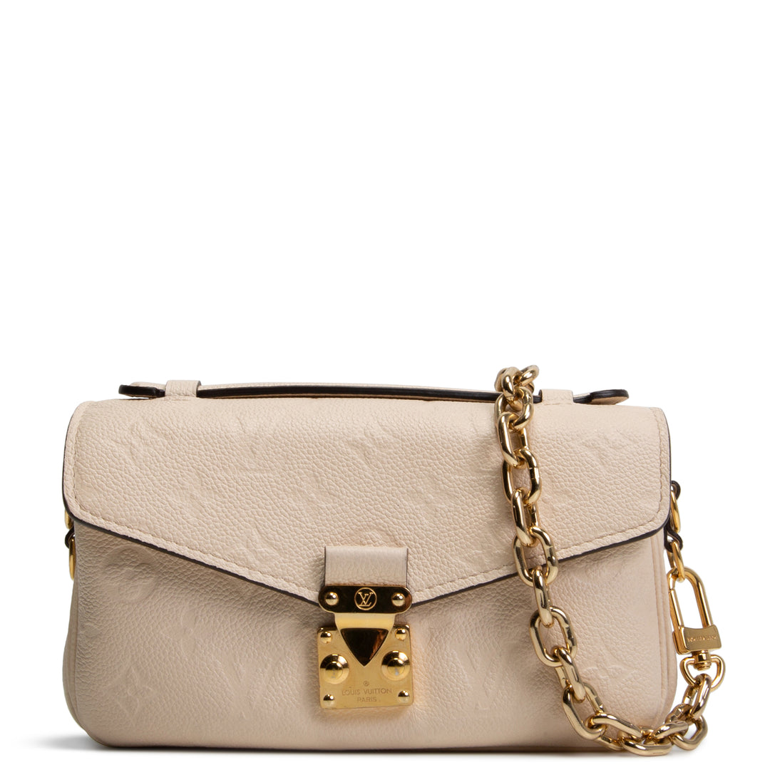 LOUIS VUITTON Monogram Empreinte Pochette Metis East West - Cream