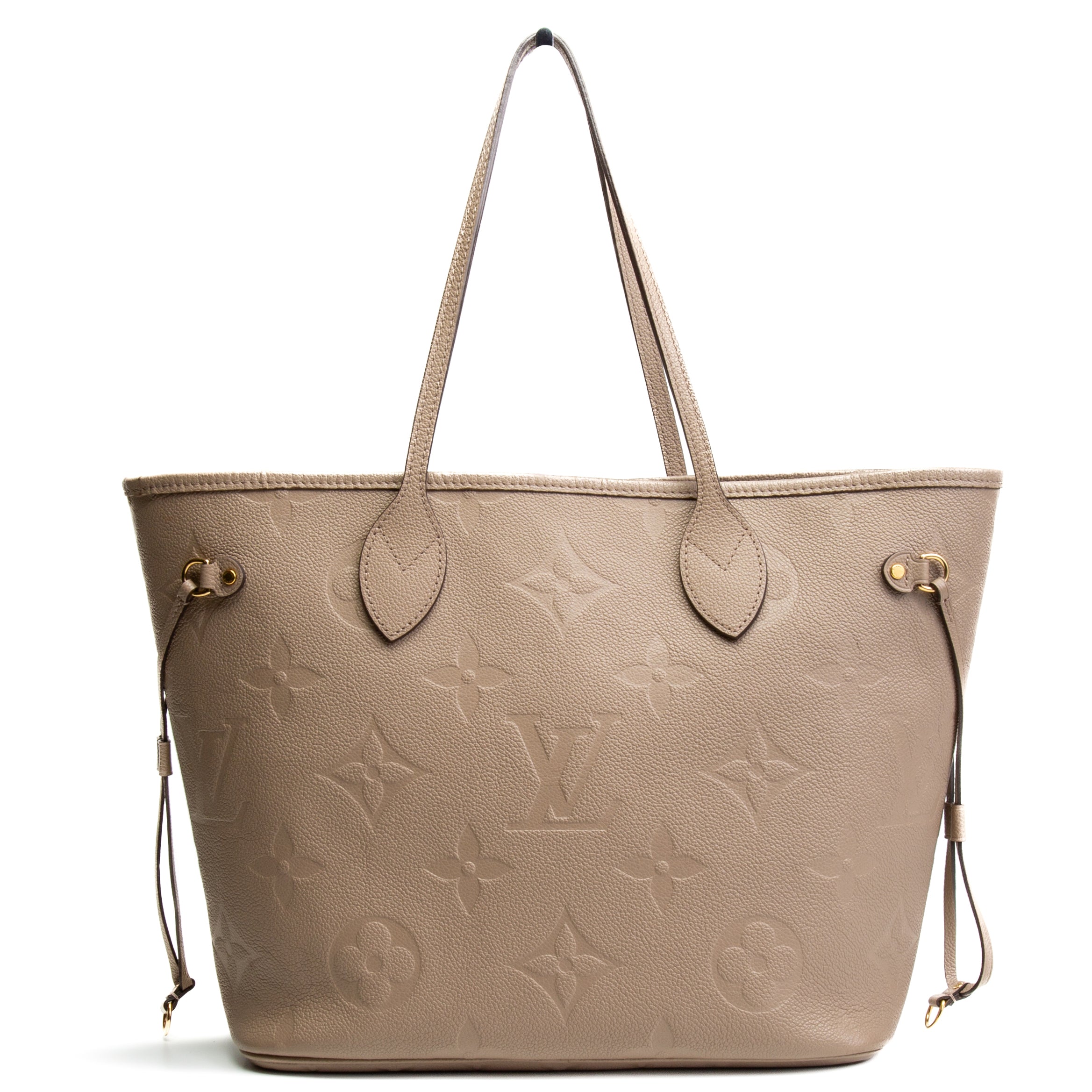 LOUIS VUITTON Empreinte Neverfull MM Tote Turtledove ALB