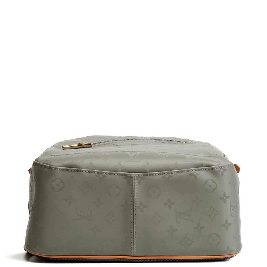 LOUIS VUITTON Monogram Titanium Backpack PM