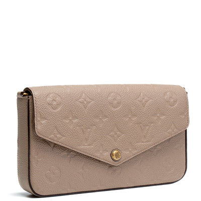 LOUIS VUITTON Monogram Empreinte Felicie Pochette - Turtledove