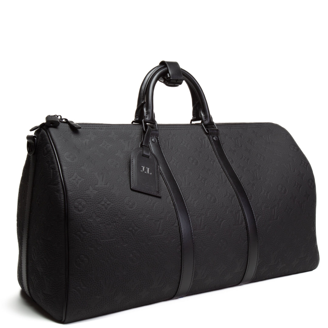 LOUIS VUITTON Taurillon Keepall Bandouliere 50 - Black