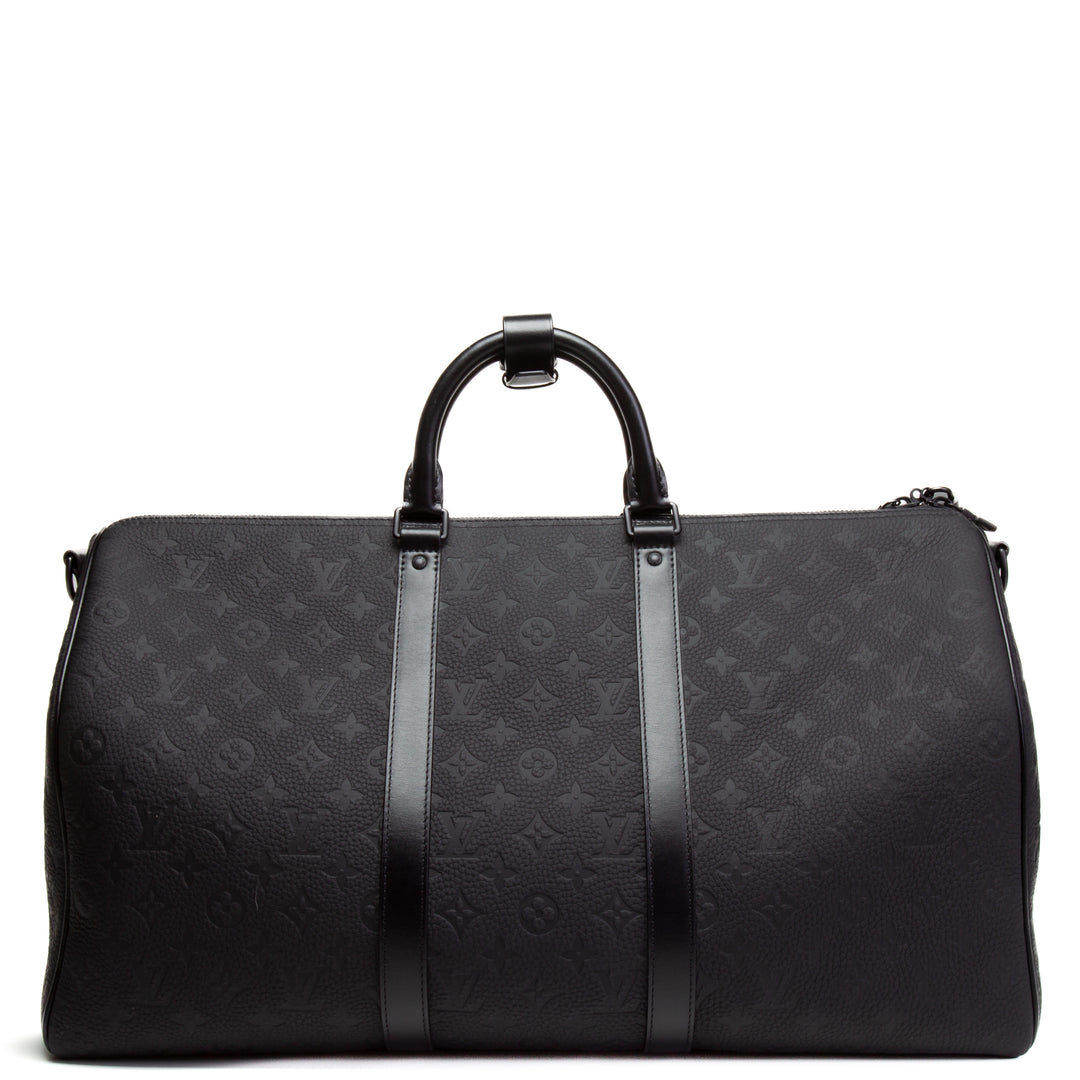 LOUIS VUITTON Taurillon Keepall Bandouliere 50 - Black