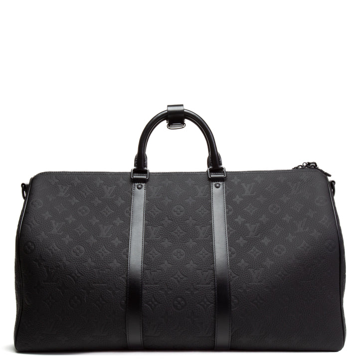 LOUIS VUITTON Taurillon Keepall Bandouliere 50 - Black