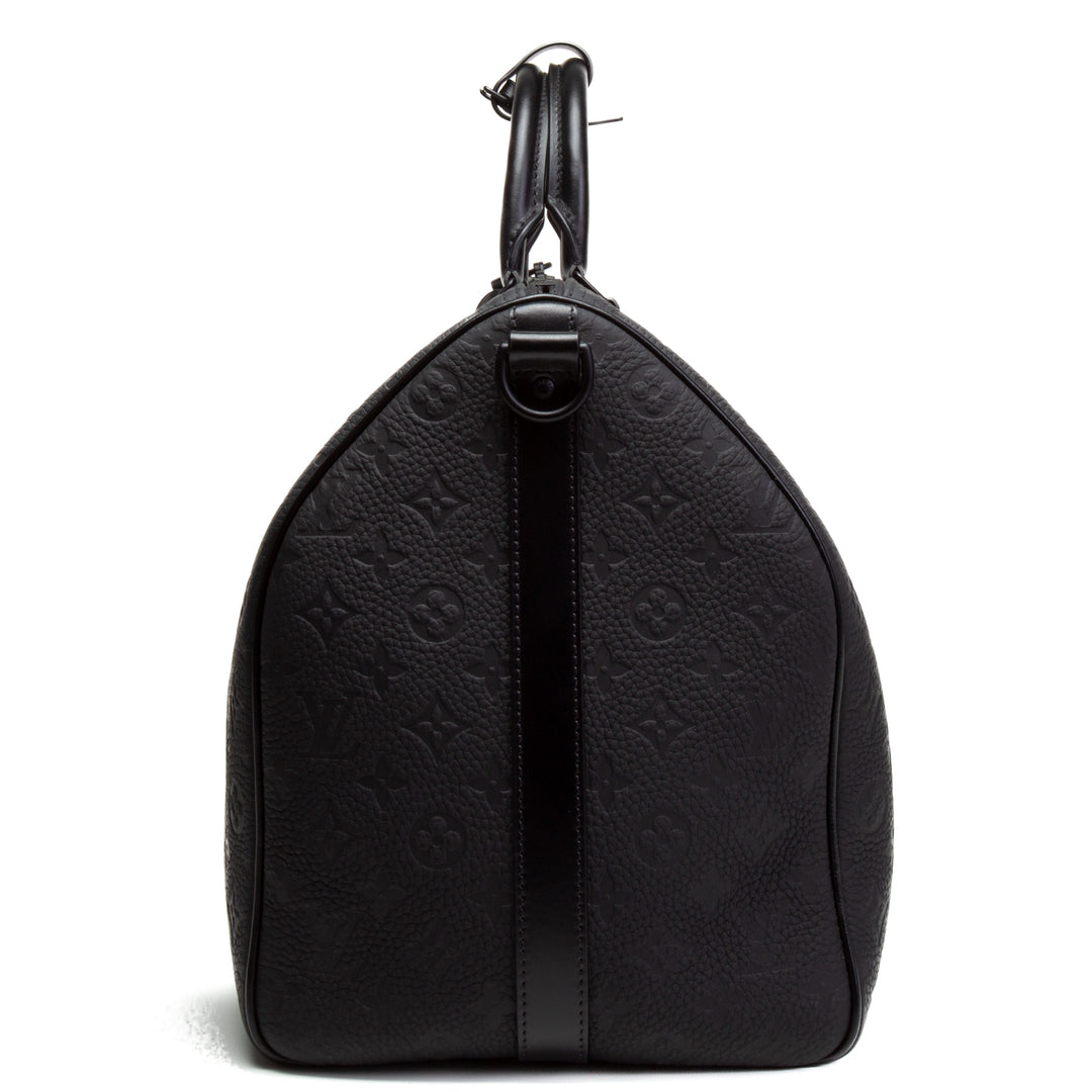 LOUIS VUITTON Taurillon Keepall Bandouliere 50 - Black