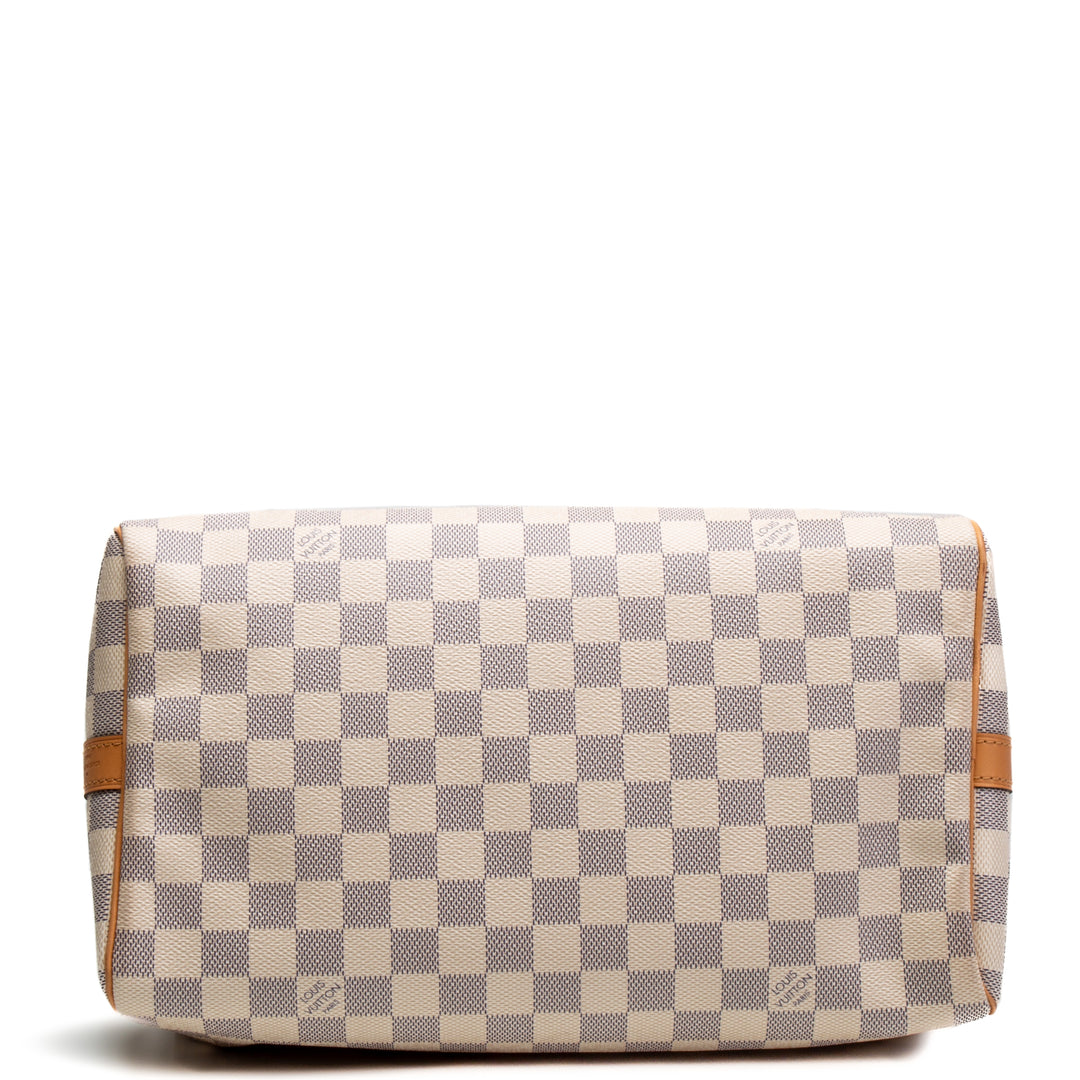 LOUIS VUITTON Damier Azur Braided Speedy Bandouliere 30 Blue