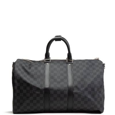 LOUIS VUITTON Damier Graphite Keepall Bandouliere 45