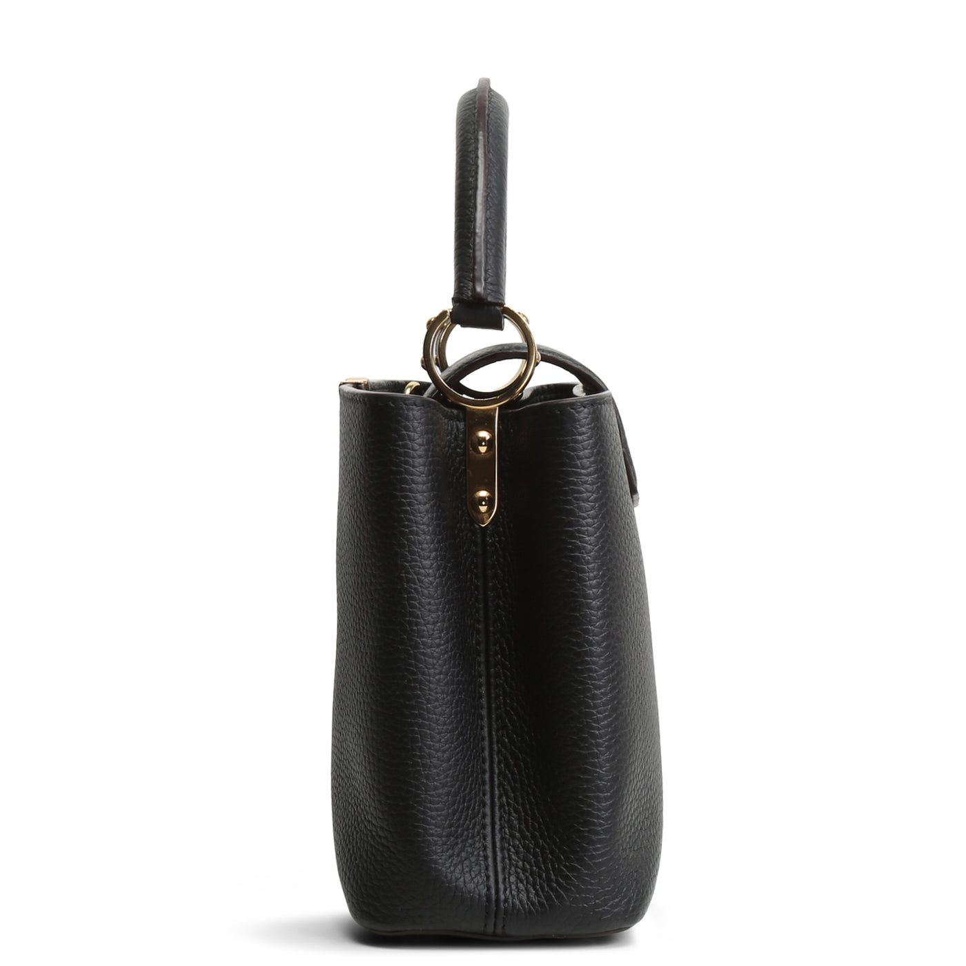 LOUIS VUITTON Taurillon Capucines BB - Black