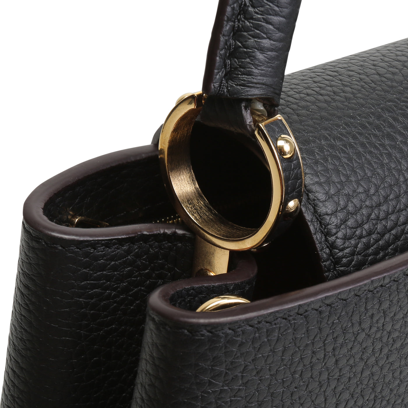 LOUIS VUITTON Taurillon Capucines BB - Black