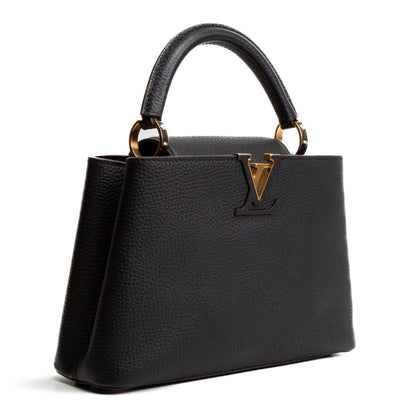 LOUIS VUITTON Taurillon Capucines BB - Black