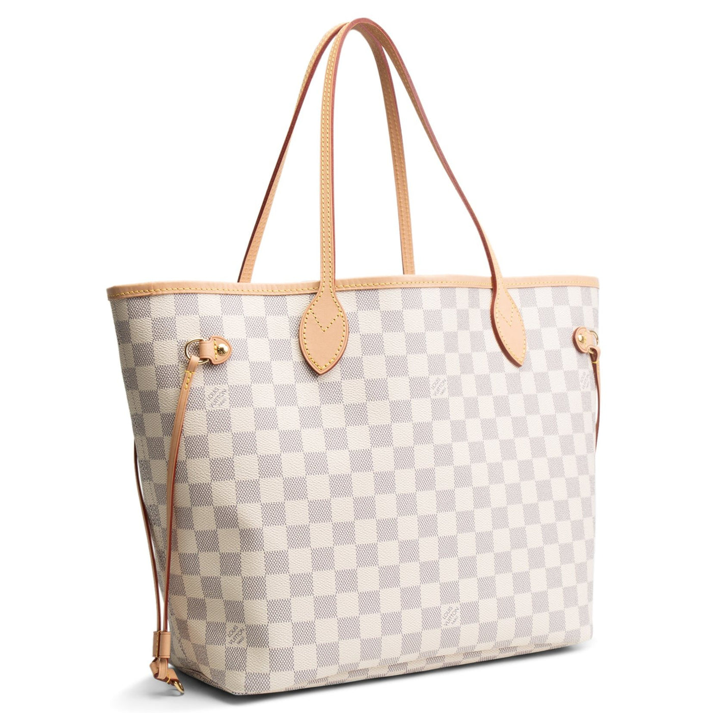 LOUIS VUITTON Damier Azur Neverfull MM w/ Pouch