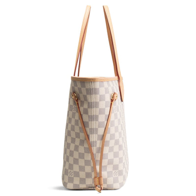 LOUIS VUITTON Damier Azur Neverfull MM w/ Pouch