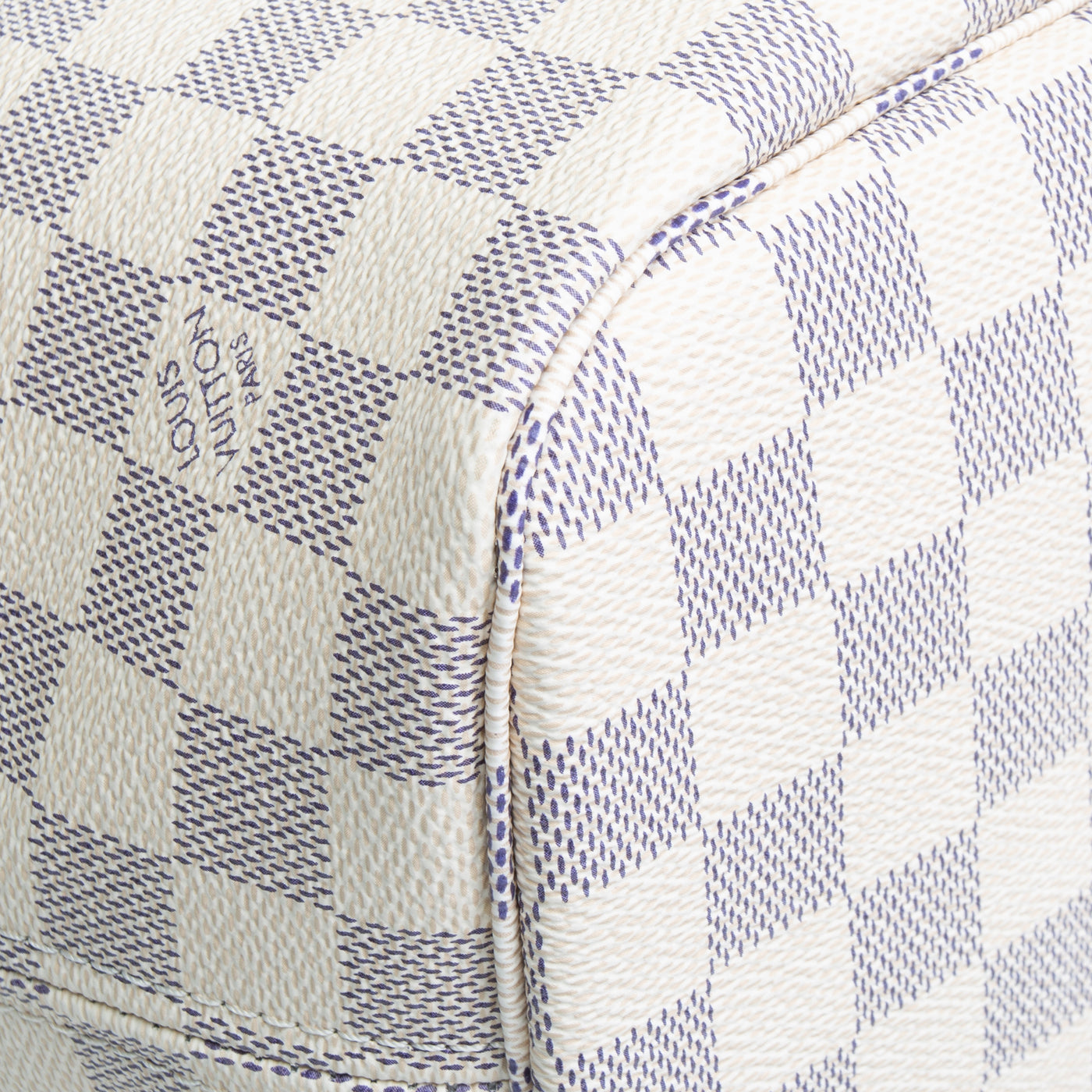 LOUIS VUITTON Damier Azur Neverfull MM w/ Pouch