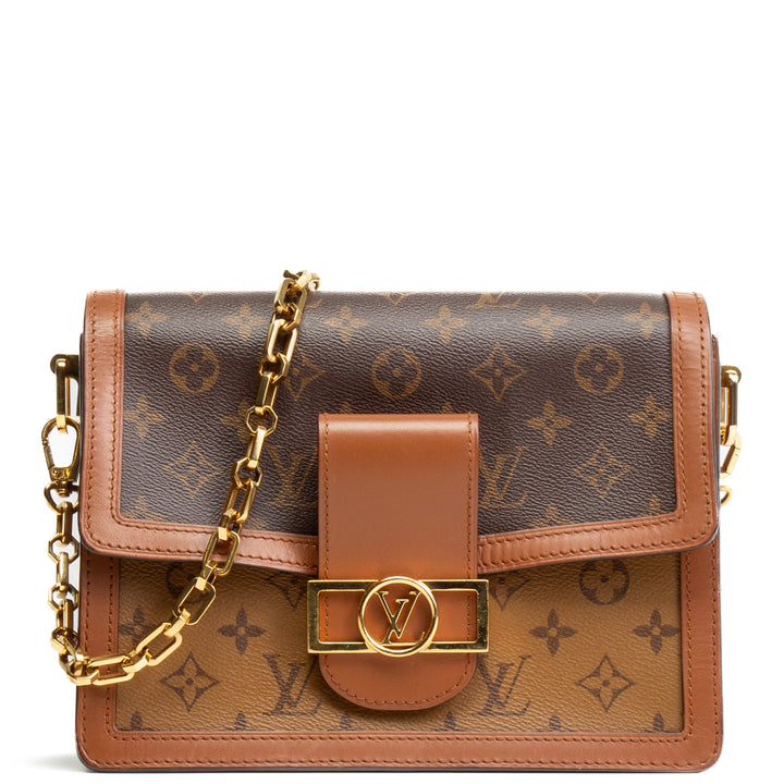 LOUIS VUITTON Reverse Monogram Dauphine MM Shoulder Bag