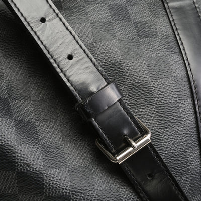 LOUIS VUITTON Damier Graphite Keepall Bandoliere 55 OUTLET FINAL SALE