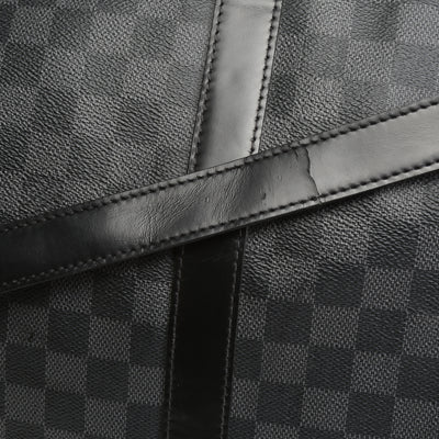 LOUIS VUITTON Damier Graphite Keepall Bandoliere 55 OUTLET FINAL SALE