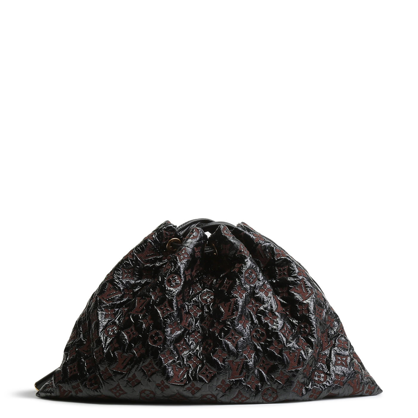 LOUIS VUITTON Monogram Vinyl Drawstring Inventeur Bag - Black