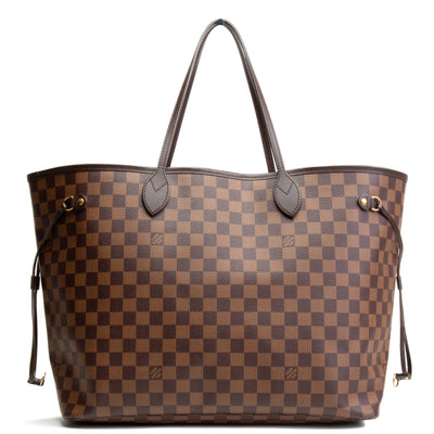 LOUIS VUITTON Neverfull GM Tote w/Pouch - Damier Ebène