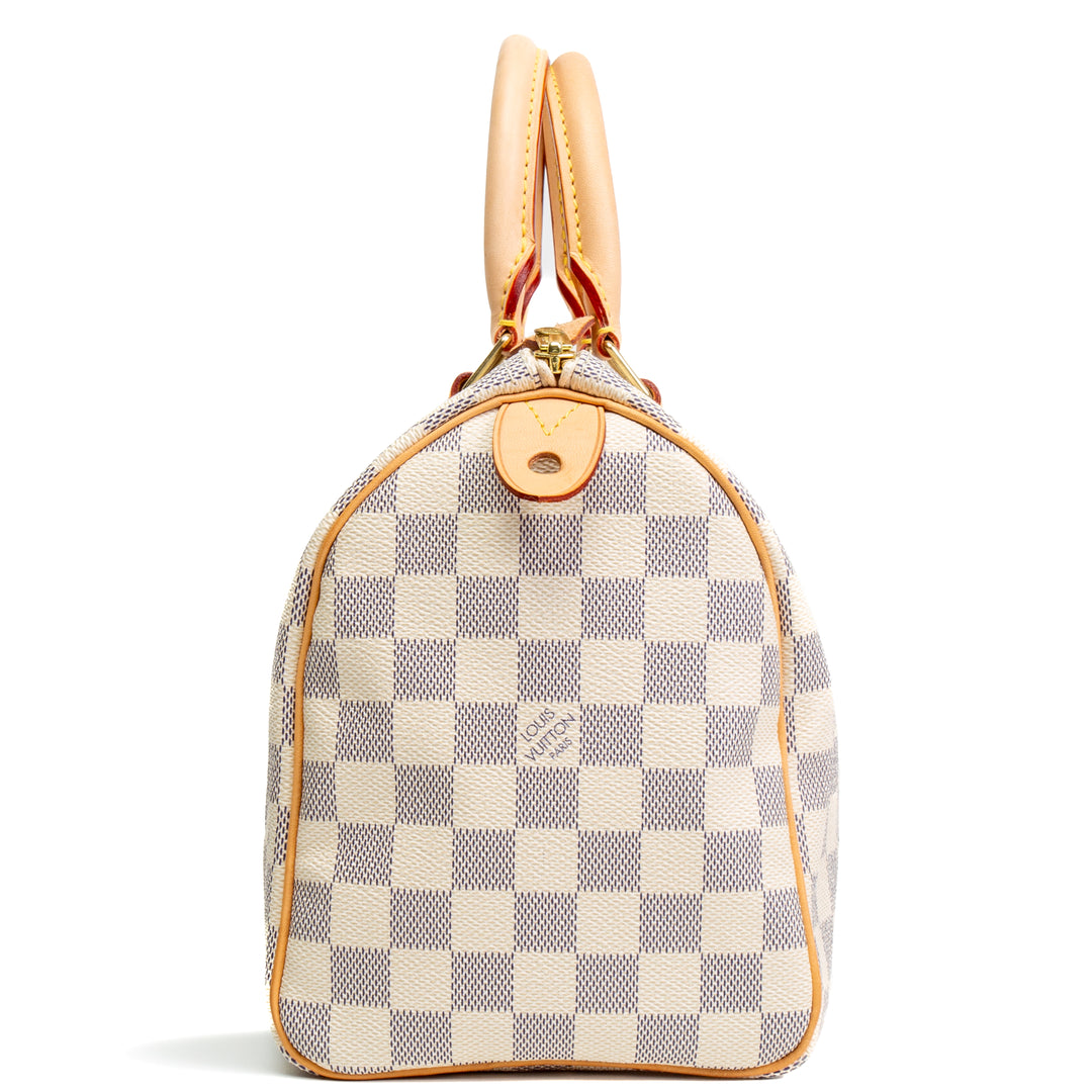 LOUIS VUITTON Damier Azur Speedy 25