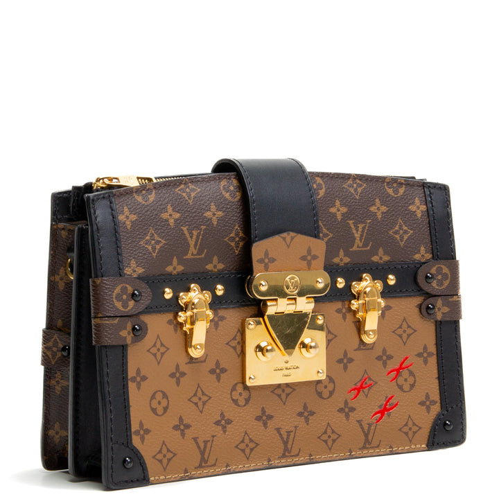 LOUIS VUITTON Reverse Monogram Soft Trunk Clutch Bag