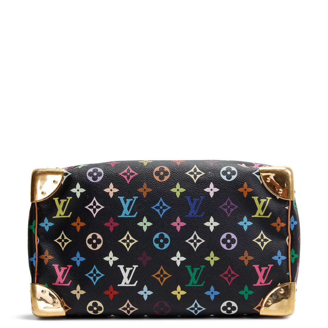 LOUIS VUITTON Vintage Speedy 30 Multicolore Monogram-Black