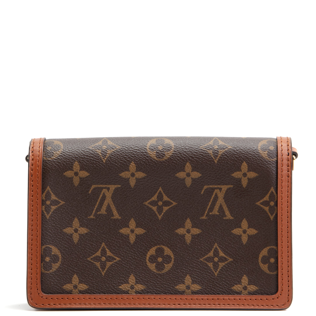 LOUIS VUITTON Reverse Monogram Dauphine Chain Wallet