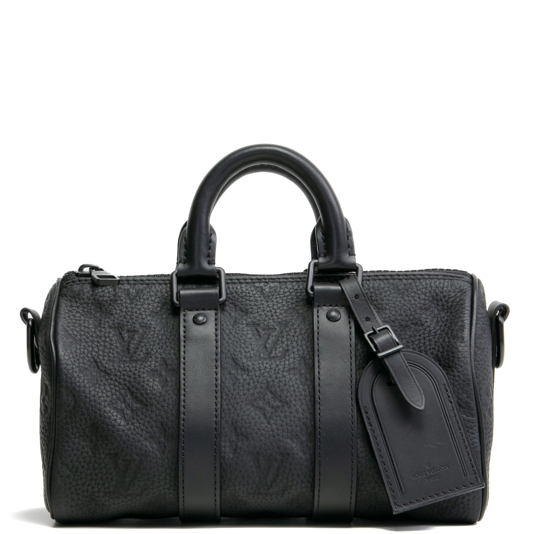 LOUIS VUITTON Taurillon Keepall Bandouliere 25 - Black