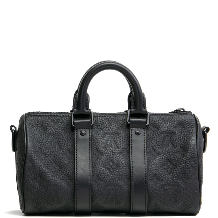 LOUIS VUITTON Taurillon Keepall Bandouliere 25 - Black