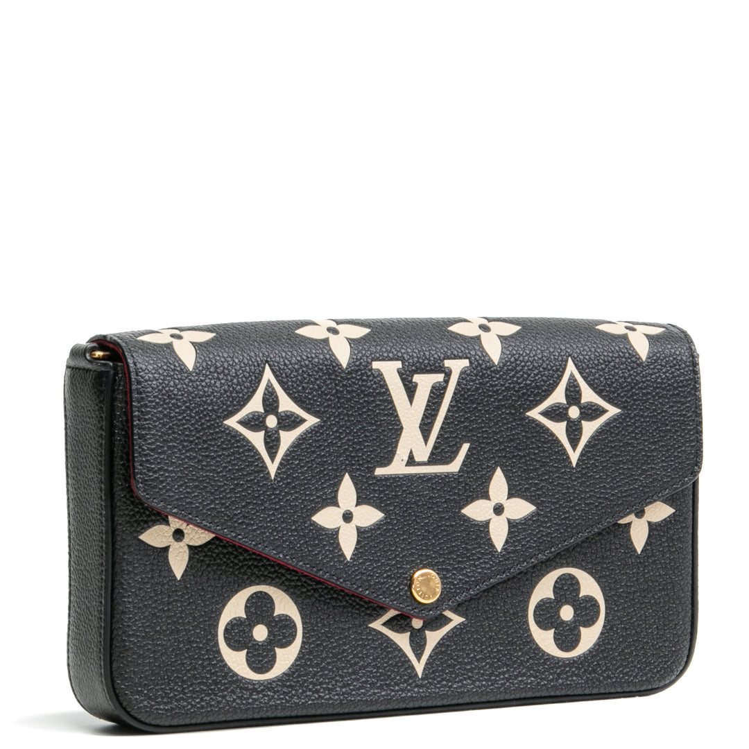 LOUIS VUITTON Félicie Pochette - Black & Beige