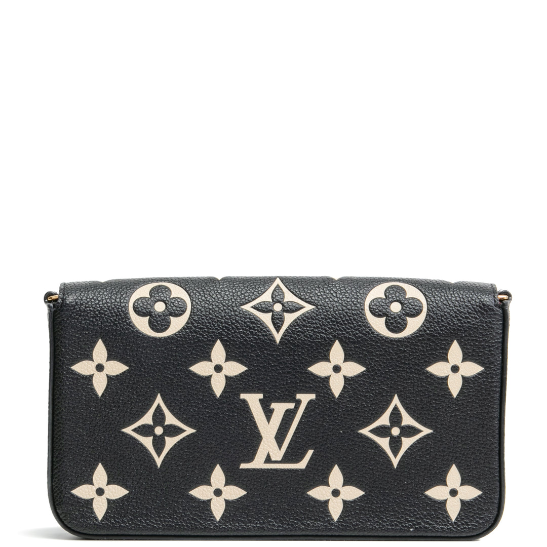 LOUIS VUITTON Félicie Pochette - Black & Beige