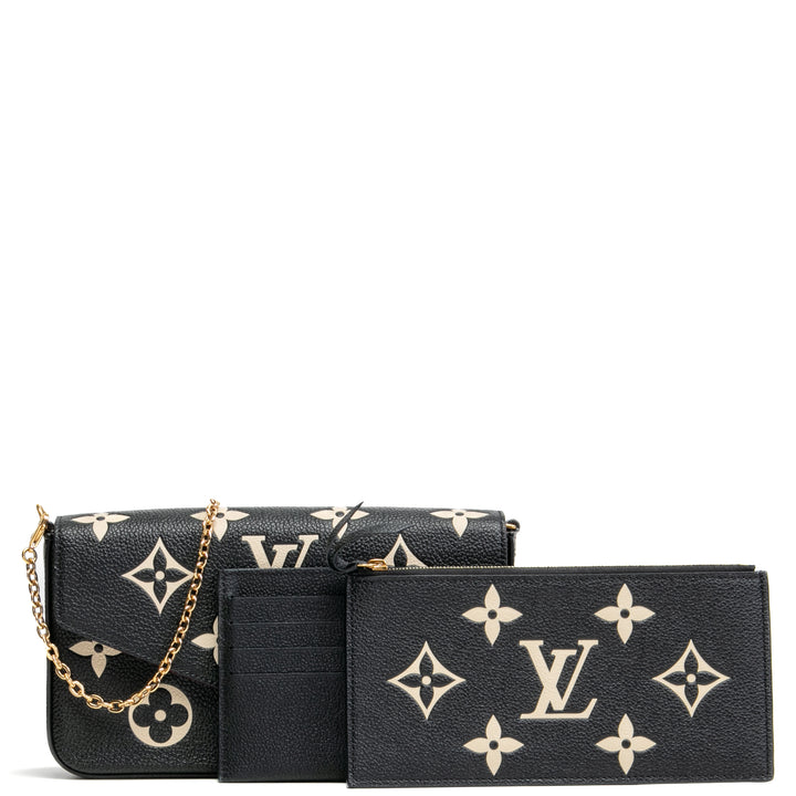 LOUIS VUITTON Félicie Pochette - Black & Beige