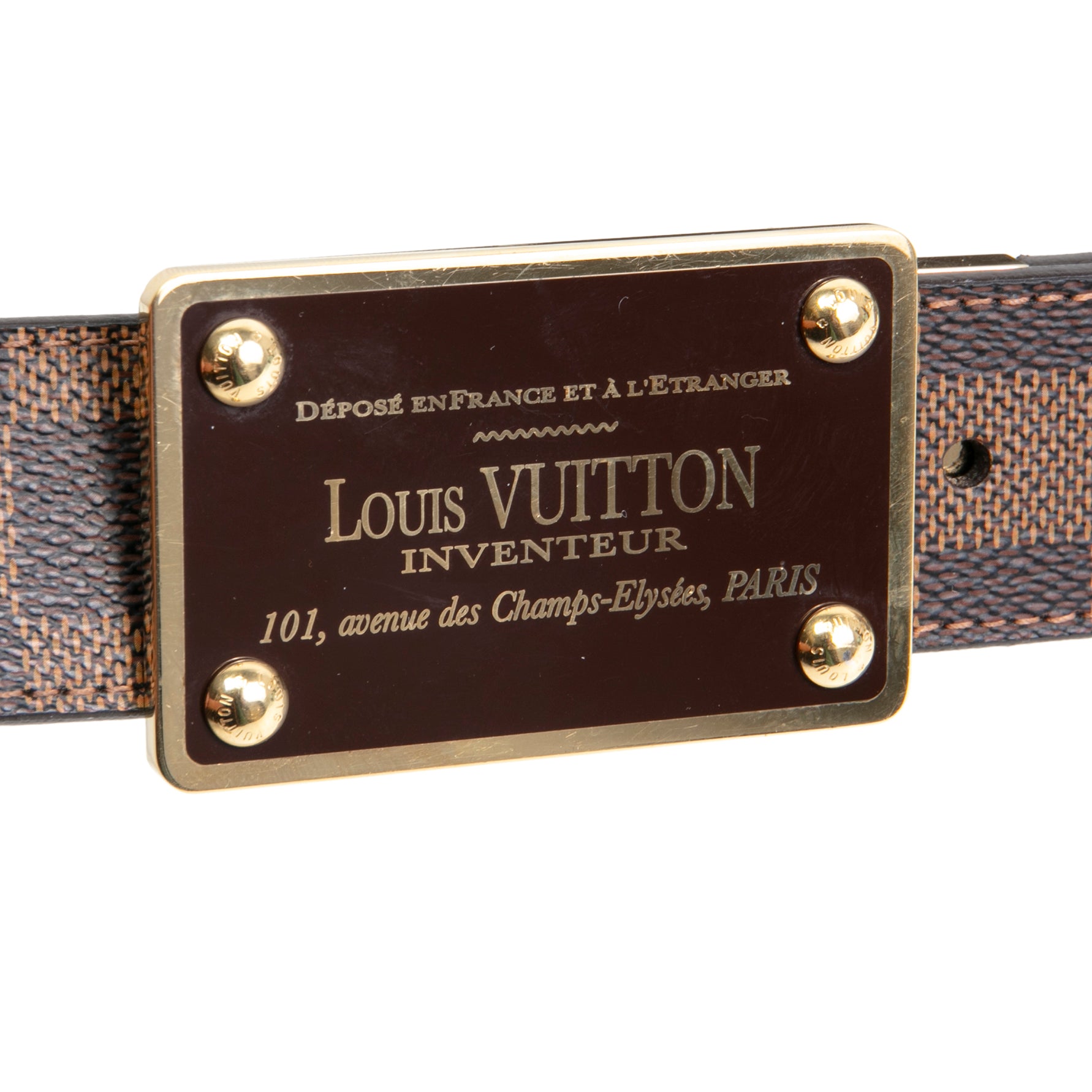 LOUIS VUITTON Damier Ebene Inventeur Belt – ALB