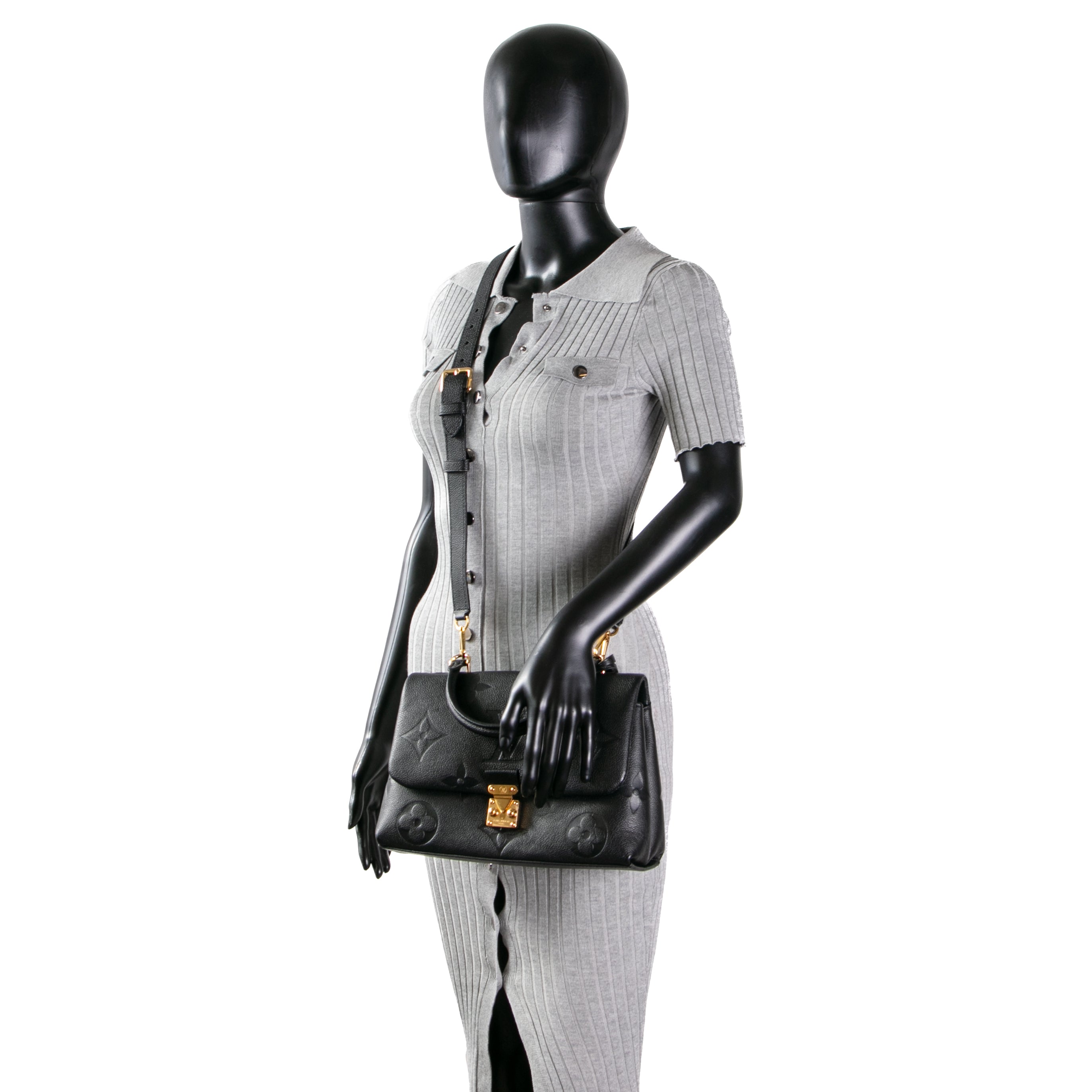 LOUIS VUITTON Monogram Empreinte Madeleine MM - Black – ALB