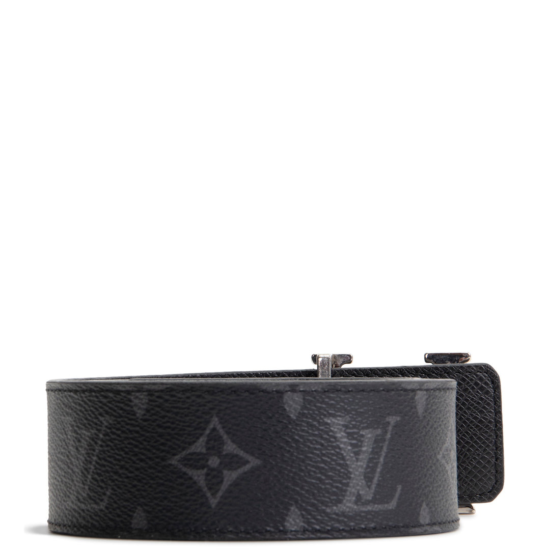 LOUIS VUITTON Monogram Eclipse Initiales Belt - OUTLET FINAL SALE