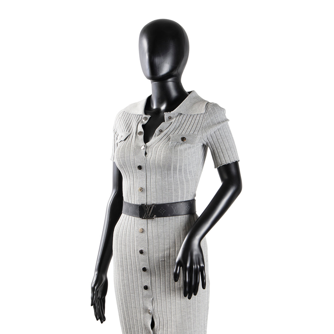 LOUIS VUITTON Monogram Eclipse Initiales Belt - OUTLET FINAL SALE