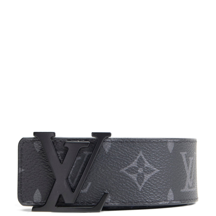 LOUIS VUITTON Reversible Initlales 40mm Monogram Eclipse Belt