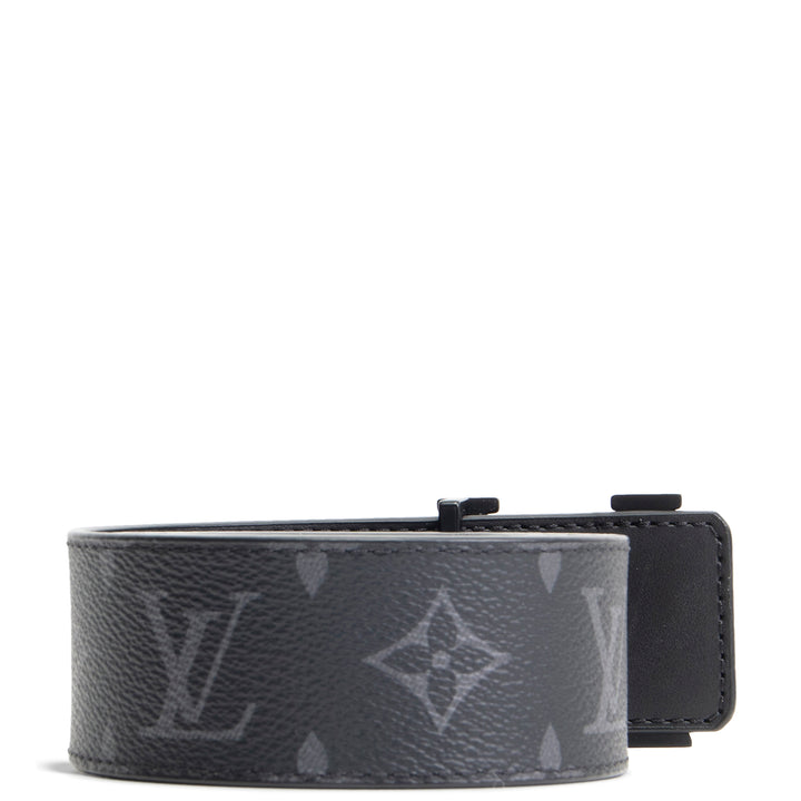 LOUIS VUITTON Reversible Initlales 40mm Monogram Eclipse Belt