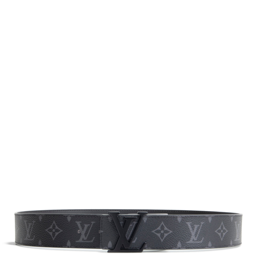 LOUIS VUITTON Reversible Initlales 40mm Monogram Eclipse Belt
